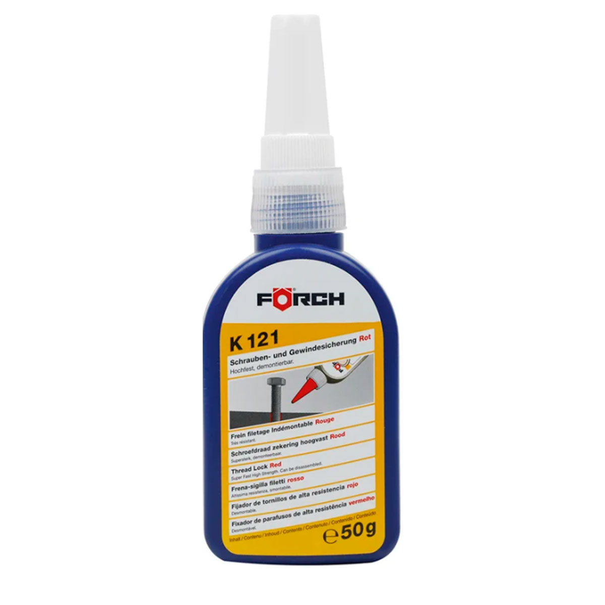 Резьбовой герметик сильной фиксаций K121, красный