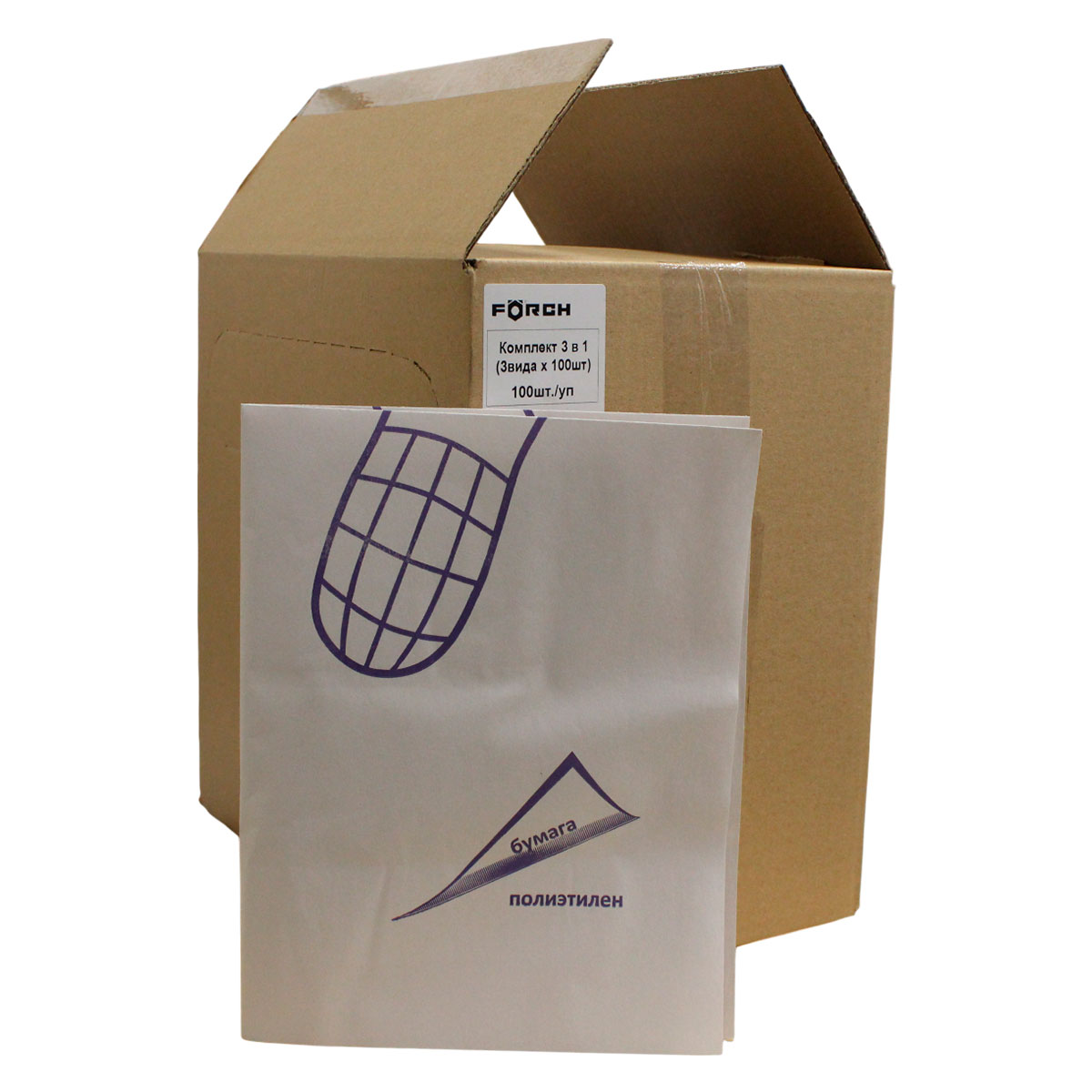 Комплект чехлов для автомобиля 3 в 1 (3вида х 100шт)